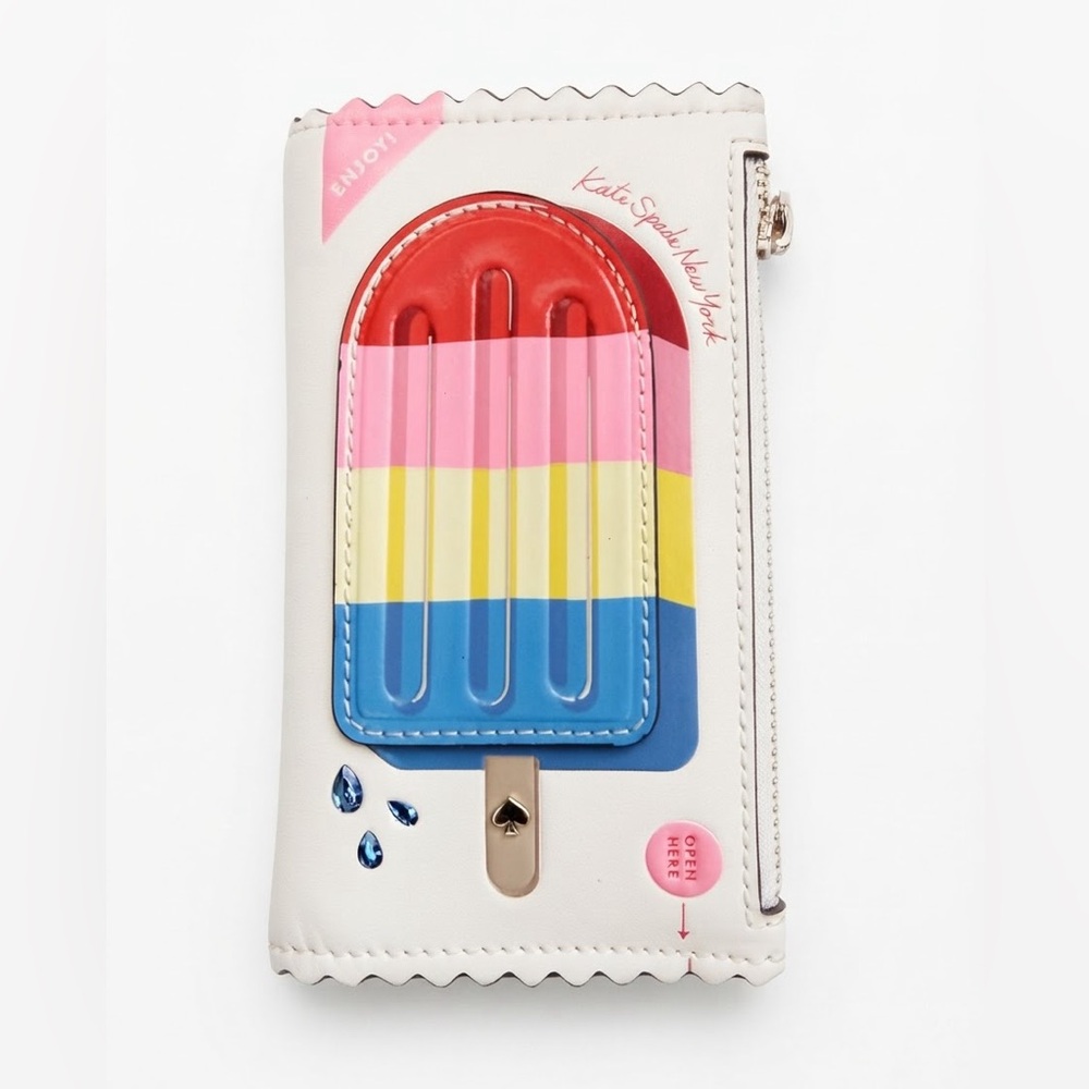 Kate Spade Snack Bar Popsicle Small Slim Bifold Wallet - Like New
